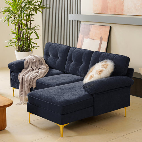 Mercer41 Convertible Sectional Sofa Couch, 83" LShape Sofa Couch with